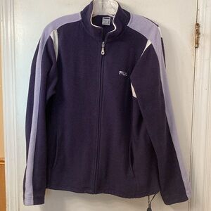 FILA navy blue zip-up fleece